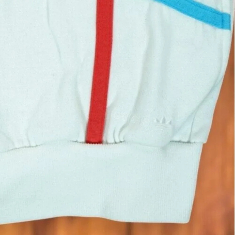 Vintage Adidas Unisex‎ Track Jacket Size M  White Stripe Full Zip Pockets Rare